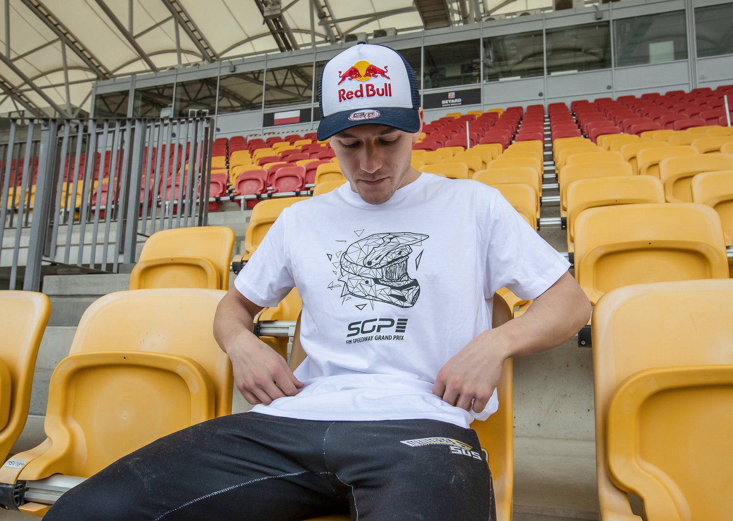 T-shirt Speedway BLACK HELMET Mixte Blanc