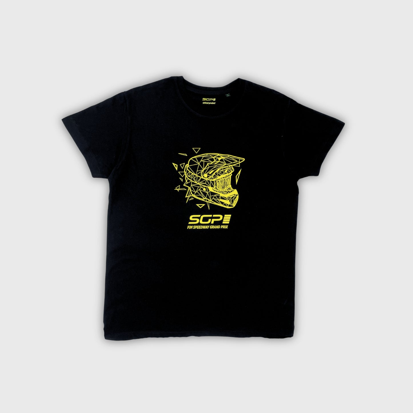 T-shirt Speedway Yellow Helmet Mixte Black